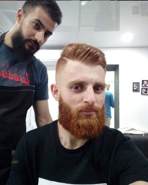 Мужская стрижка фейд модная, фото -  Arabic