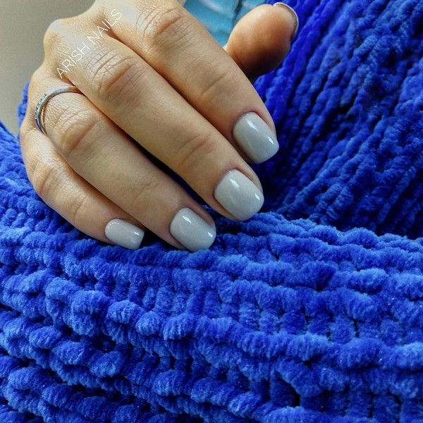 Маникюр на короткие ногти нежный светлый, фото - Ногтевая студия Arish nails