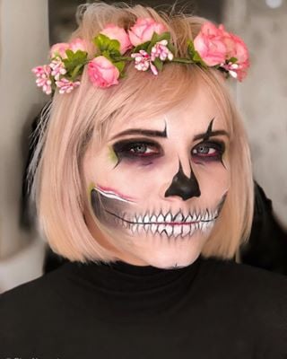 Макияж на Хэллоуин необычный страшный, фото - Визажист Ольга Наумец