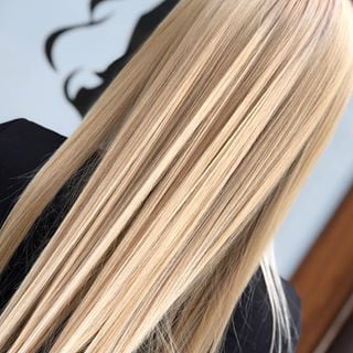 Стрижка на длинные волосы блонд холодный, фото - Парикмахер Инна Рачук