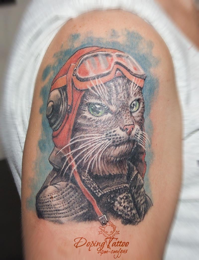Tattoo cat, tattoo lviv, тату львів, тату львов, фото - Тату салон DopingТattoo