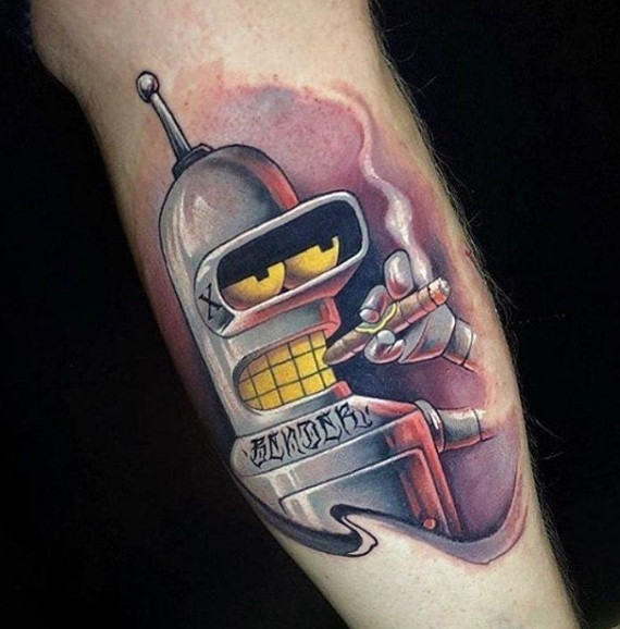 Для хлопців кольорові на литці, фото - Тату салон TattooThor