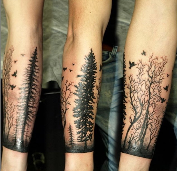 Дерево, фото - Тату салон Devil Tattoo Studio