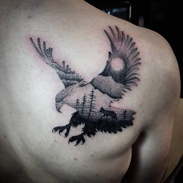 Для хлопців вовк чорно-білі, фото - Тату салон Stigmata tattoo