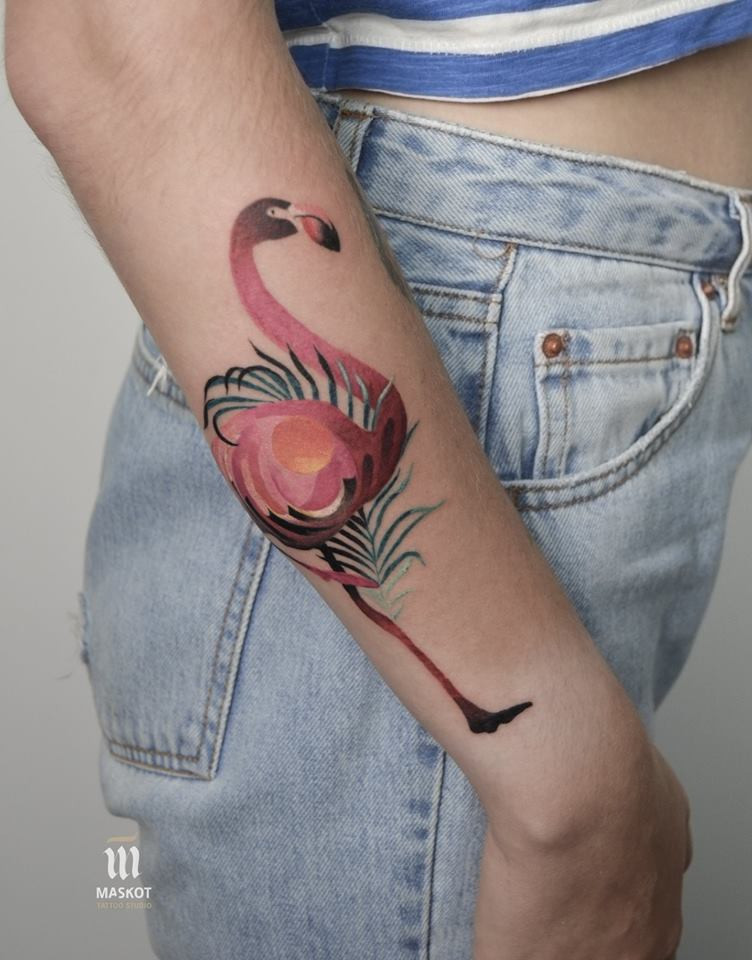 Фламінго, фото - Тату салон Maskot Tattoo