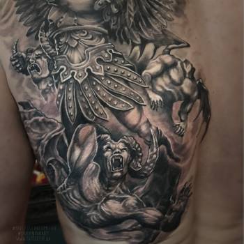 Татуировка Архангела Михаила, проект выполнен Явтушенко Дмит