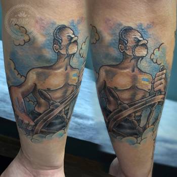 Тату моряка Папайя в Киеве. Знай наших. Тату в Киеве