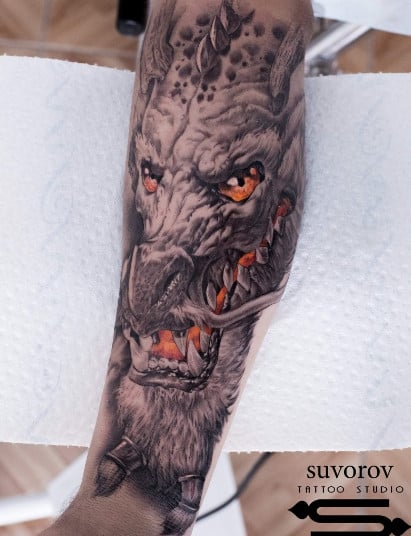 Дракон, фото - Тату салон Suvorov Tattoo