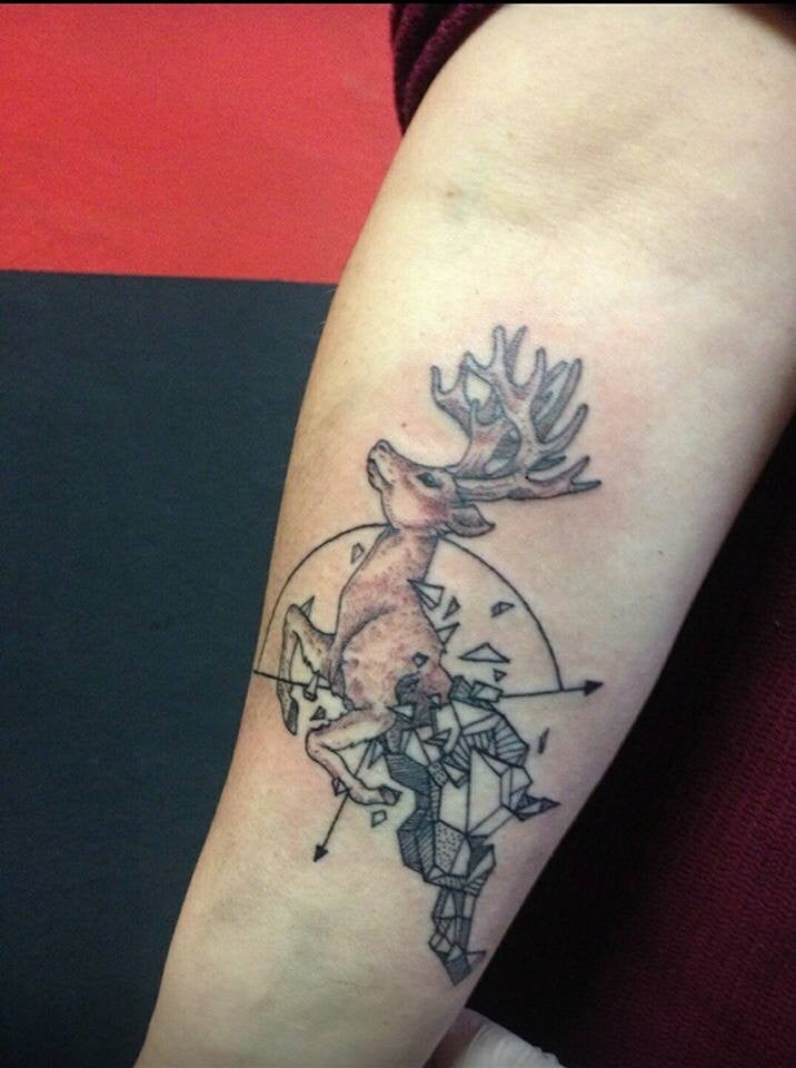 Олень, фото -  Шиза Tattoo