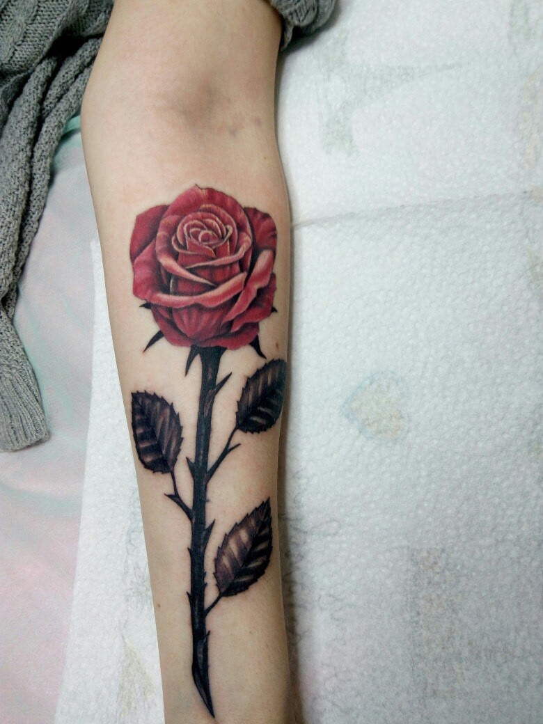 Для дівчат на руці передпліччі, фото -  Шиза Tattoo