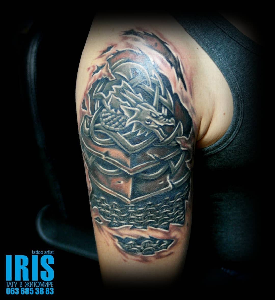 Мужские на руке реализм, фото - Тату салон Iris