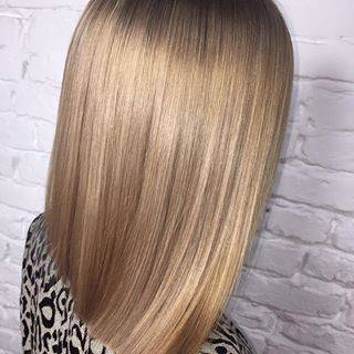 Стрижка на средние волосы боб до плеч, фото -  Level Beauty Bar