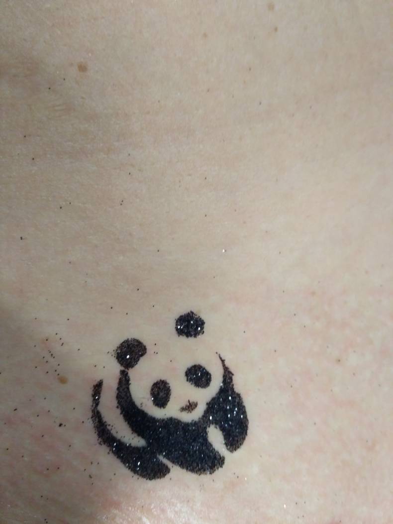 Пандочка глиттер тату, фото - Косметолог Инна