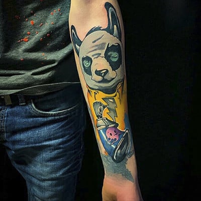 Мужские на руке цветные, фото -  ScreamSoul Tattoo