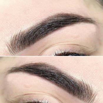 Пудровые брови