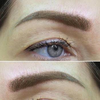 Бровки сразу после процедуры