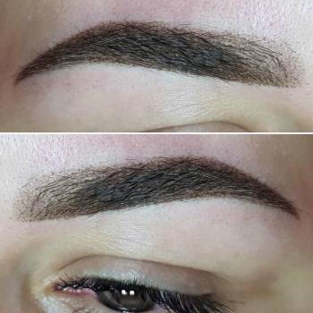 Пудровые брови