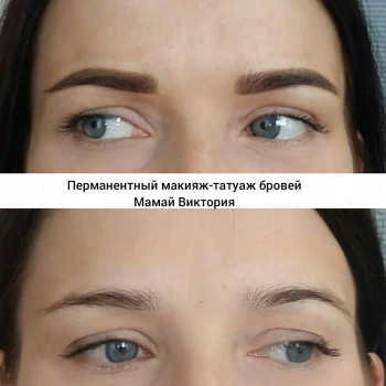 Перманентный макияж бровей (татуаж)
                    Визажист Виктория Мамай Харьков