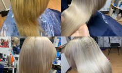 Обесцвечивание волос с тонированием в блонд Парикмахер-колорист Екатерина Запорожье