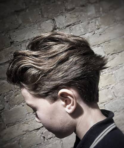 Мужская стрижка на средние волосы андеркат, фото -  Dyudenko Art of Hair
