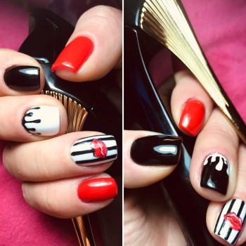 Манікюр з малюнком стильний модний, фото - Майстер манікюру Ольга Асауленко