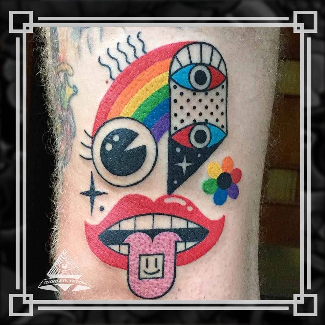Око на нозі кольорові, фото - Тату салон Third Eye Tattoo