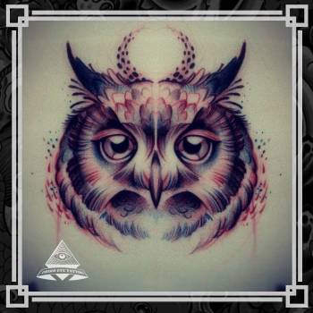 Тату эскиз сова, фото - Тату салон Third Eye Tattoo