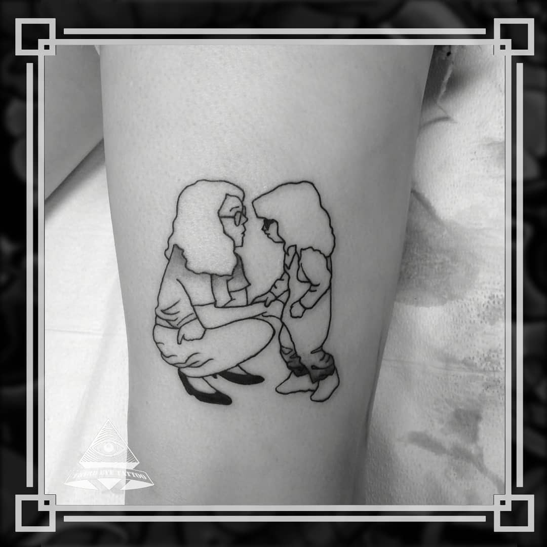 Для дівчат на нозі чорно-білі, фото - Тату салон Third Eye Tattoo