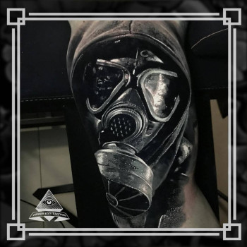 Тату блэкворк хоррор, фото - Тату салон Third Eye Tattoo