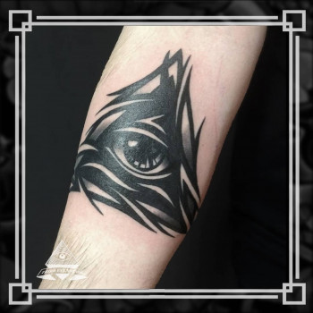 Тату око блекворк всевидюче, фото - Тату салон Third Eye Tattoo