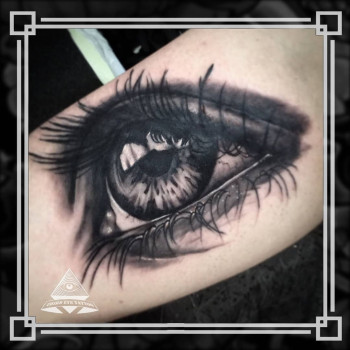 Тату глаз реализм black&grey, фото - Тату салон Third Eye Tattoo