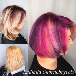 Балаяж контуринг растяжка цвета, фото - Парикмахер Людмила Чернобривец