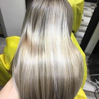 Стрижка на длинные волосы блонд холодный, фото - Парикмахер Яна Новакова