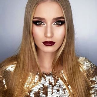 Вечерний макияж яркий губ, фото - Визажист Наталія Назаренко