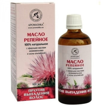 Масло для волос репейное против выпадения волос Ароматика 100 мл