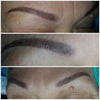 Пудровые бровки