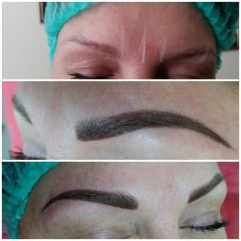 Пудровые бровки