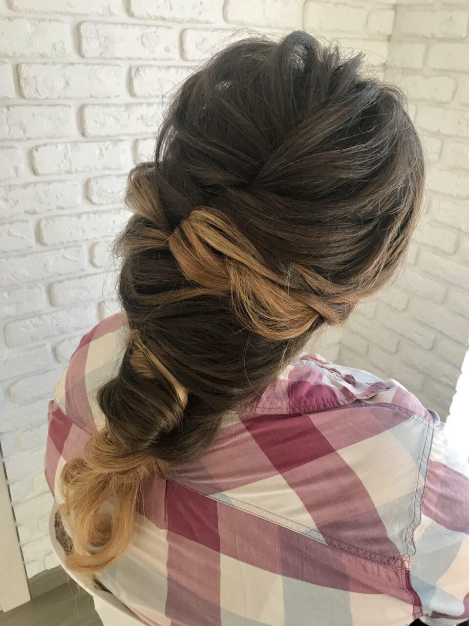 Плетіння волосся укладка омбре, фото -  Hairdresser