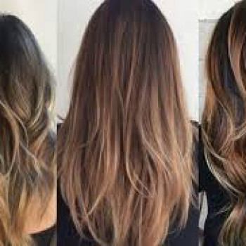 Балаяж темный цвет волос окрашивание, фото -  Kolibri Beauty