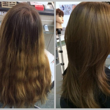 Окрашивание волос в салоне красоты MiloslavSky - ДО и ПОСЛЕ