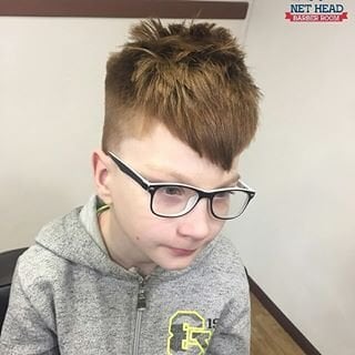 Стрижка на короткие волосы для мальчика фейд, фото -  Net Head
