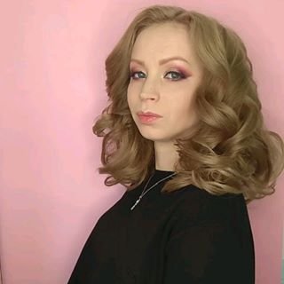 Укладка волос теплый блонд локоны, фото - Визажист Людмила Стаценко