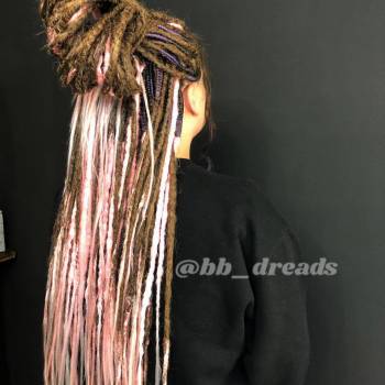 Крючковые дреды с переходом цвета