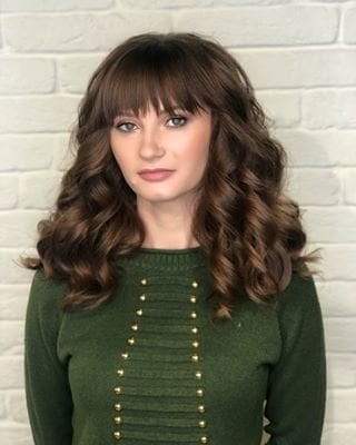 Стрижка на длинные волосы женская с челкой, фото - Визажист Екатерина Степанович