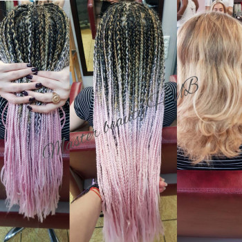 Брейды косички афрокосы, фото - Ногтевая студия Slava ODINET studio