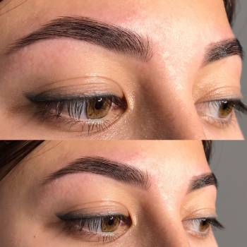 Корекція + фарбування брів хною