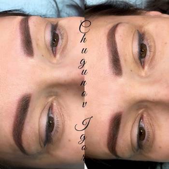 Пудровые бровки 