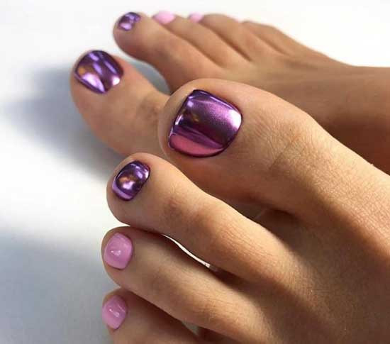 Педикюр красивый с дизайном, фото - Ногтевая студия Fantasy nail