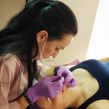 В процессе создания акварельных губ!