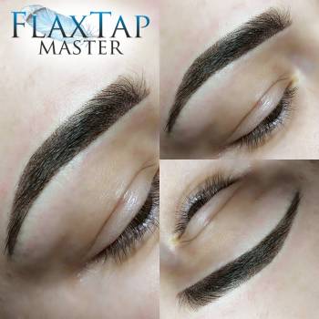 Брови в ручной технике напыления FlaxTap